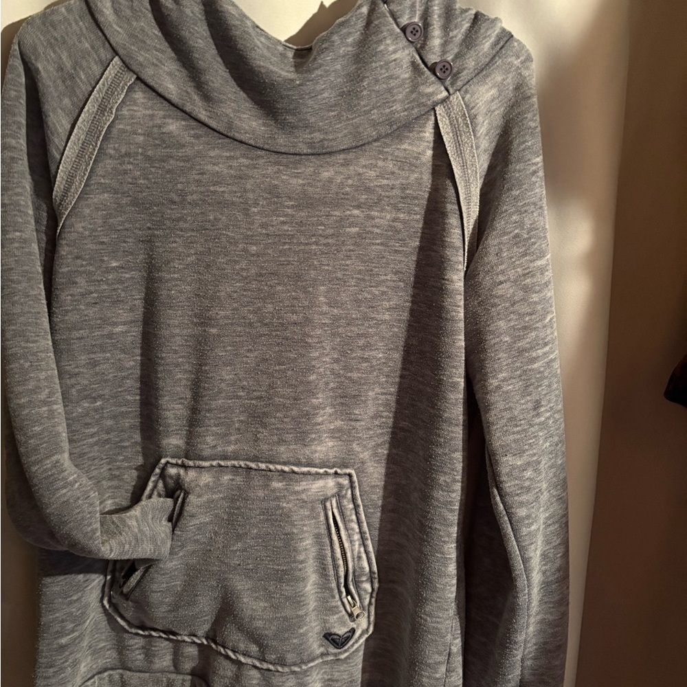 Roxy Heather Gray Knit Sweater - Picture 1 of 3